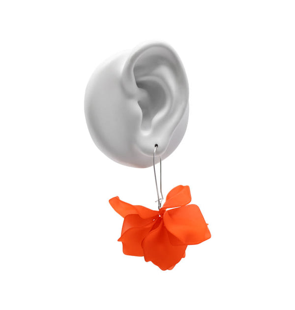 Petal earrings red