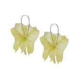 Petal earrings light green