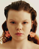 Petal earrings pink