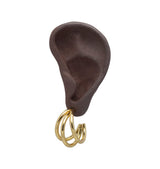 pipe earrings gold