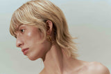 pipe earrings gold
