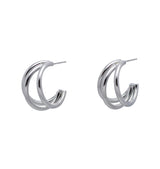 pipe earrings silver