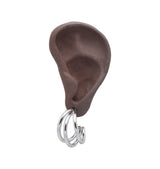 pipe earrings silver