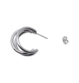 pipe earrings silver