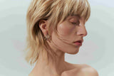 pipe earrings silver