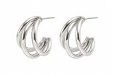 Pipe Earrings Silver