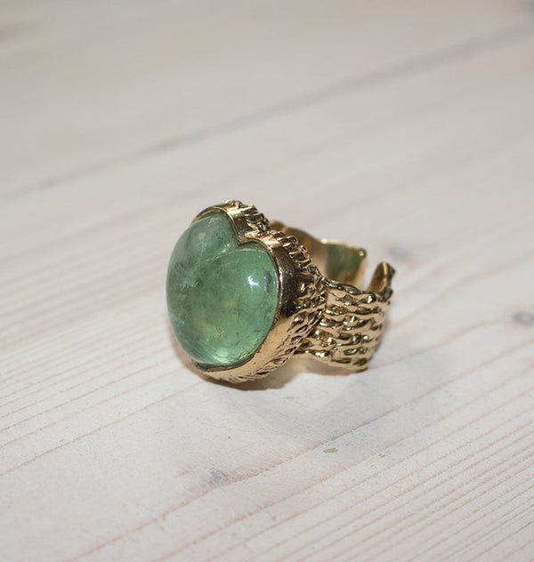 Rio ring brass fluorite