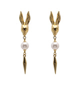 Rabbit earrings gold