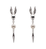 Rabbit earrings silver