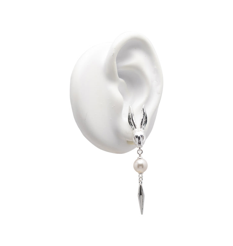 Rabbit earrings silver