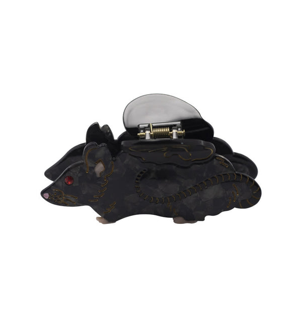 Rat hair clip black