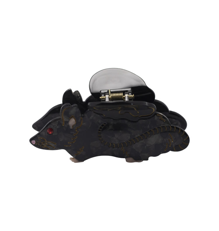 Rat hair clip black