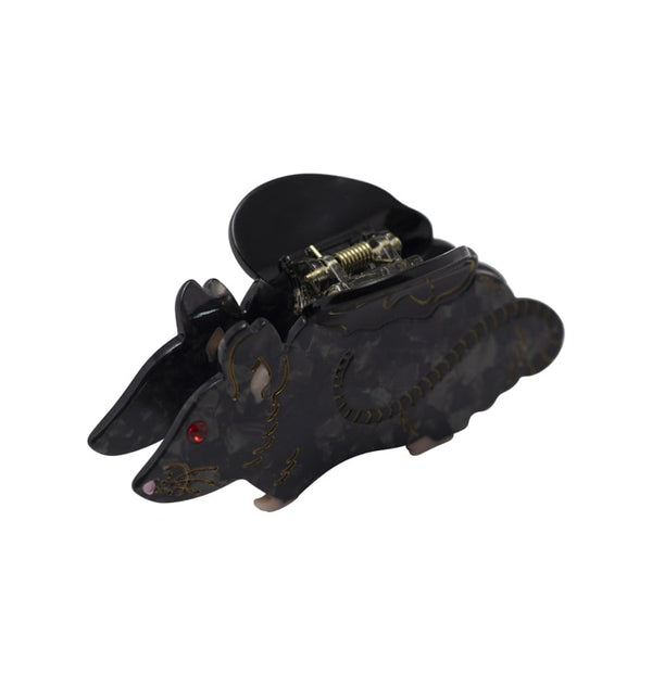 Rat hair clip black