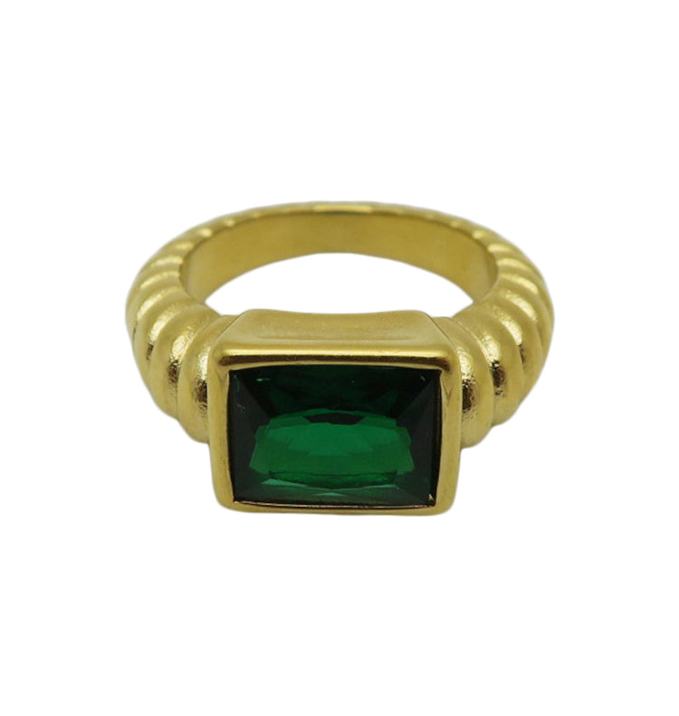 Robby ring gold green