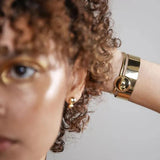 Satellite Orbit Big Golden Bracelet