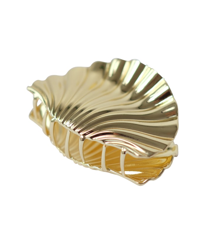 Shell hair clip gold