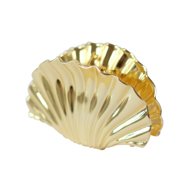 Shell hair clip gold
