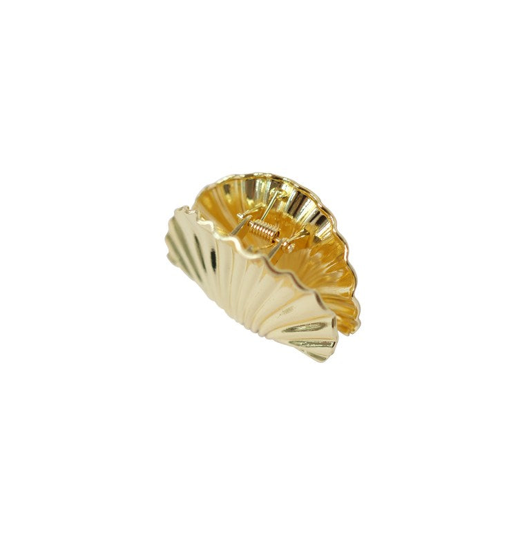 Shell hair clip mini gold
