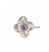 blue flower single stud silver