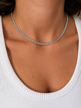 Roza necklace silver