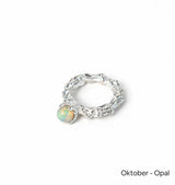 Månadssten Ring Silver