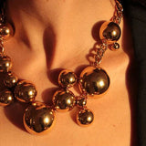 Solar Golden Statement Necklace