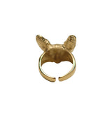 Cat sphynx ring brass