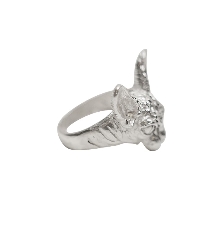 Cat sphynx ring 925 silver