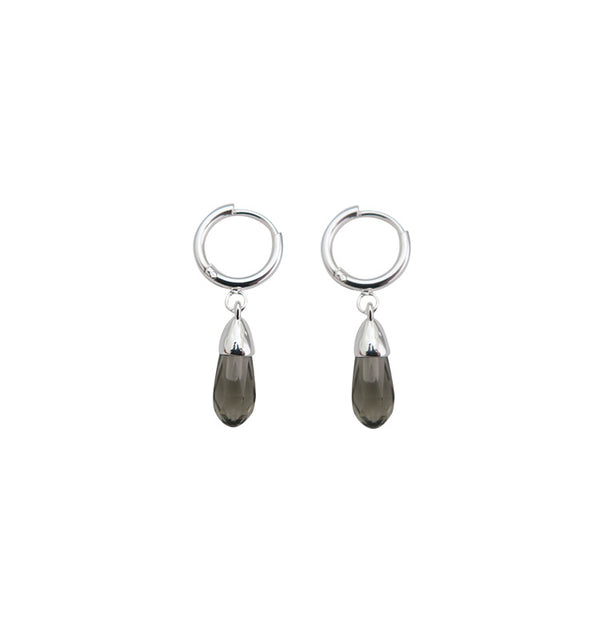 veja crystal drop earrings silver