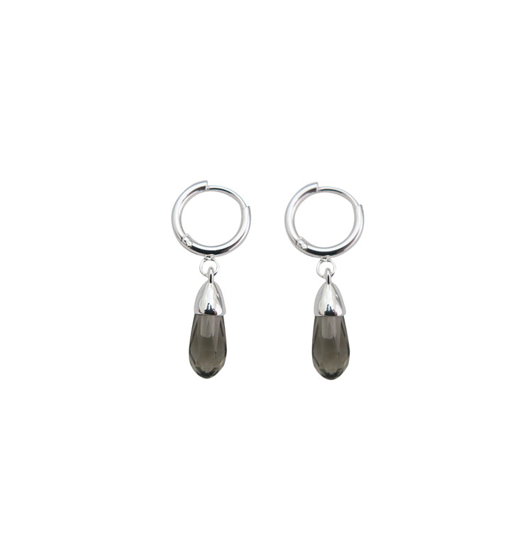 veja crystal drop earrings silver