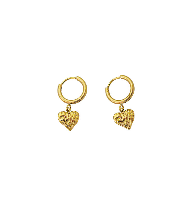 veja heart earrings gold