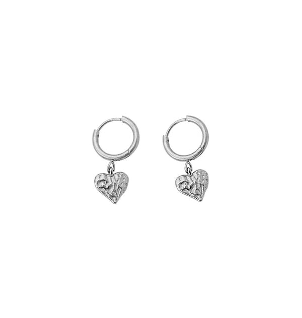 veja heart earrings silver