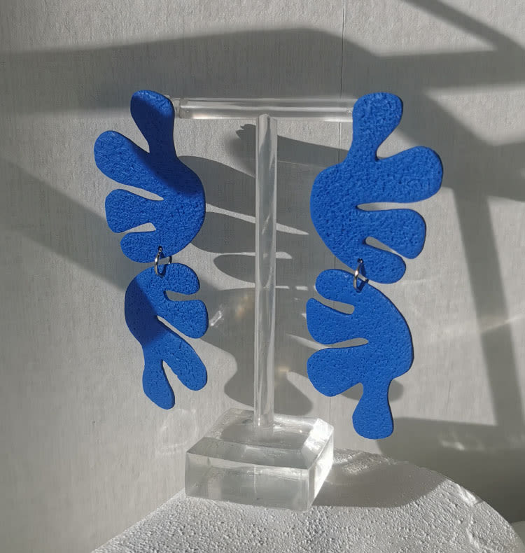 Adele earrings cobalt