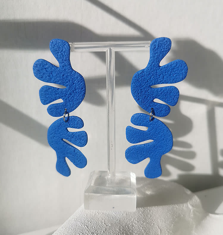 Adele earrings cobalt