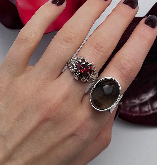 Agnes ring silver red