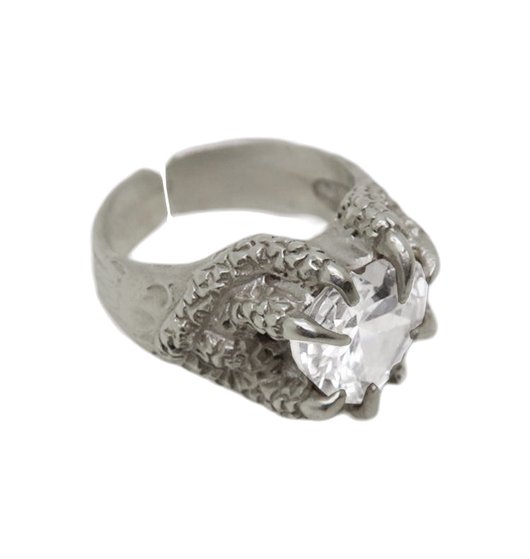 Agnes ring silver clear