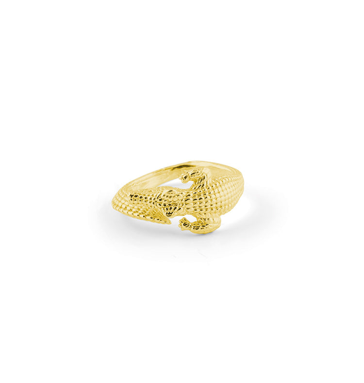 Alligator ring gold