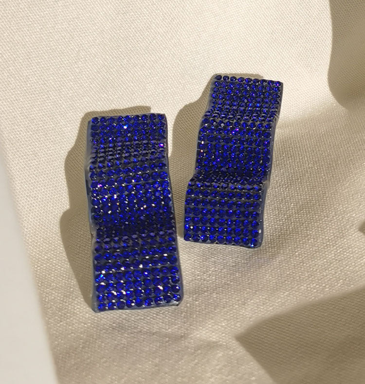 All that glitters earrings blue