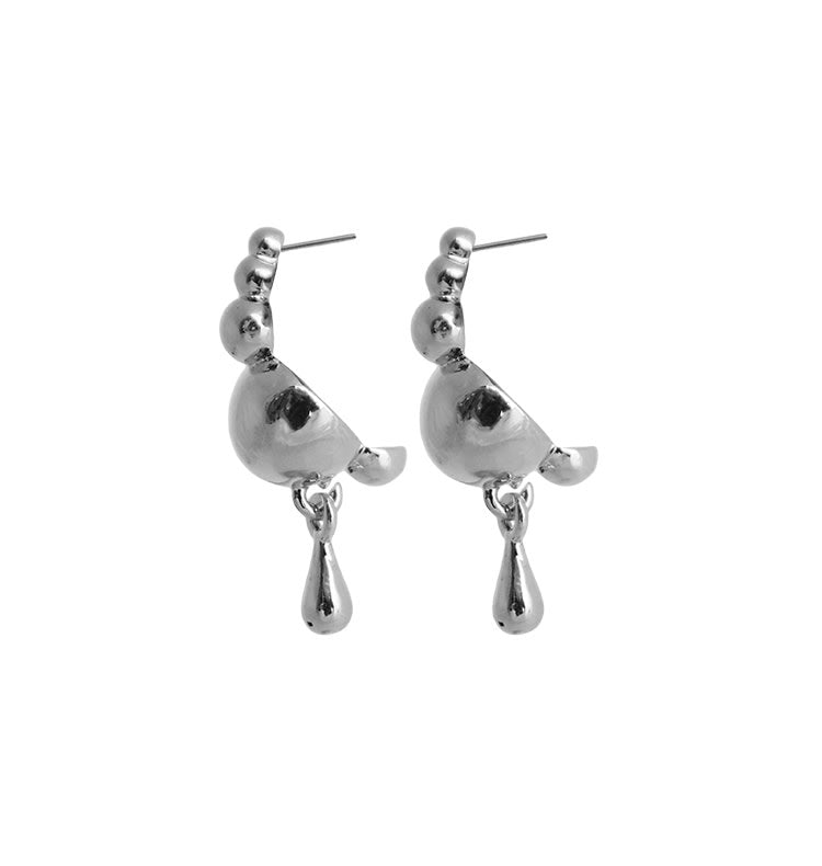 aqua earrings silver