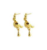 aqua earrings gold