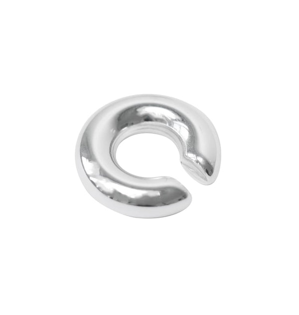 banana mid ear cuff silver