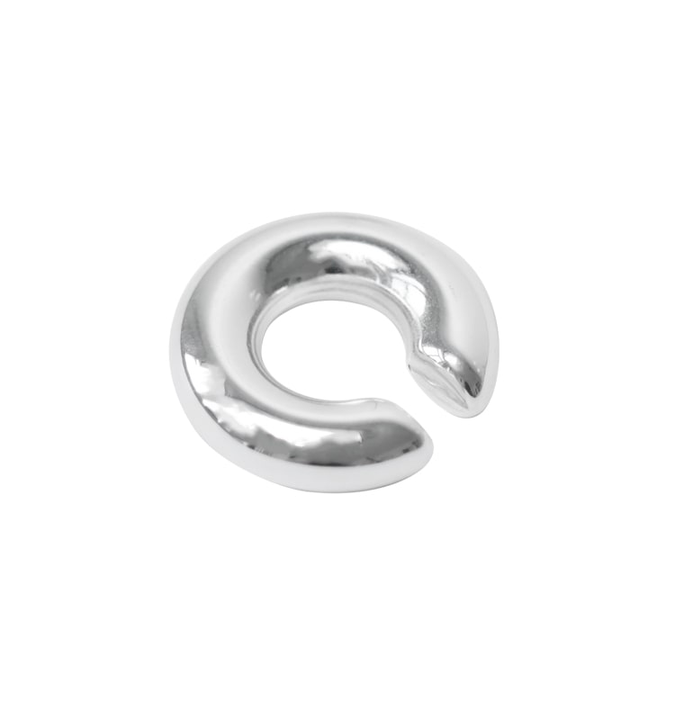 banana mid ear cuff silver