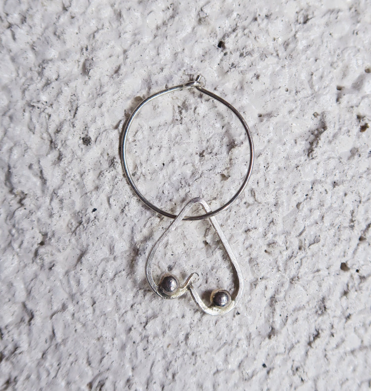 Boob job single earring 2,5 cm