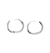 Thick silver hoops 17mm