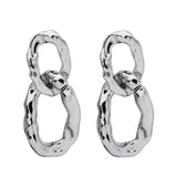 chunky chain earrings silver