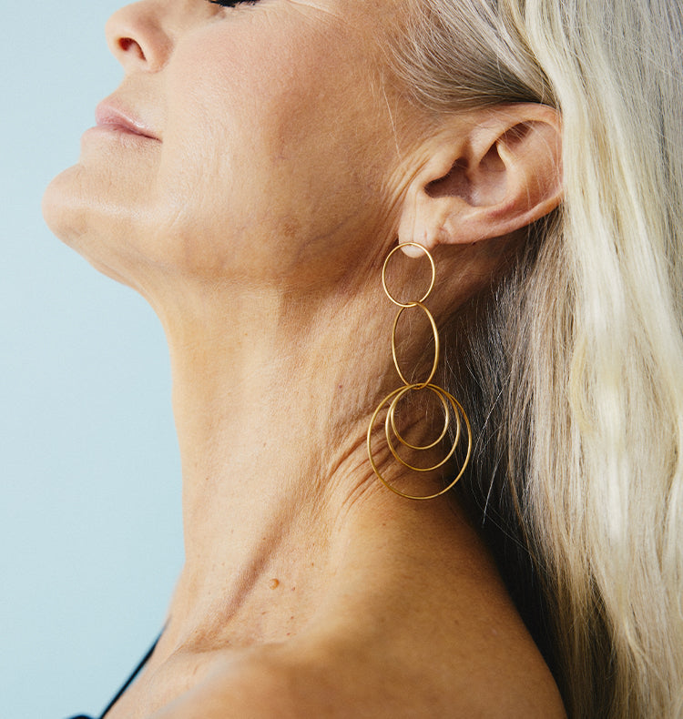 circles earring gold