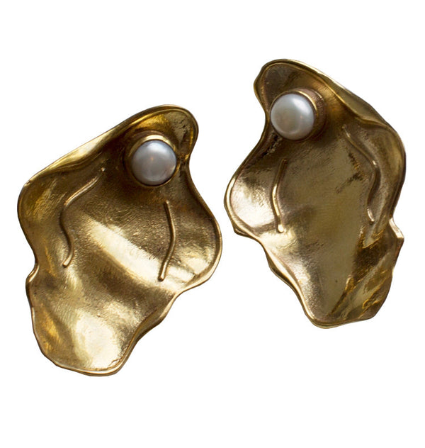 CLAM earrings gold
