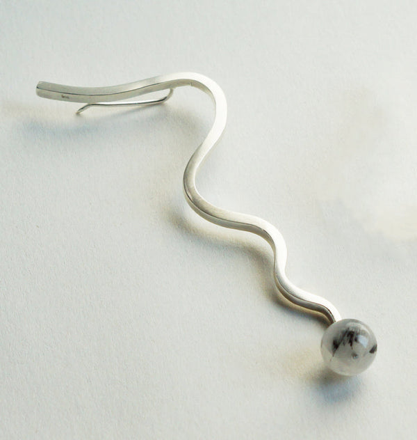 Large Wiggle Drop single earring