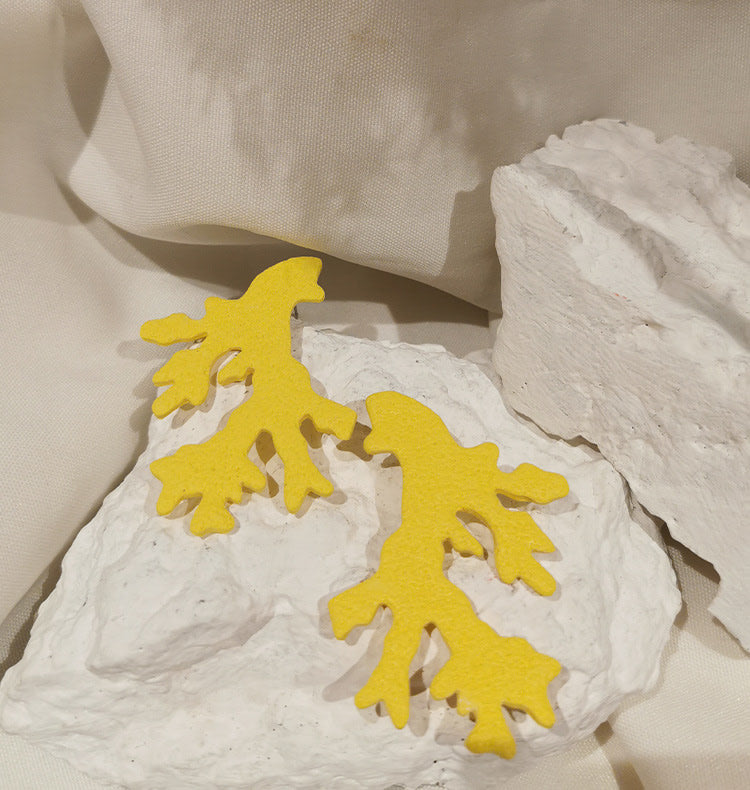 cora earrings canary yellow