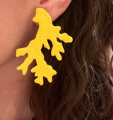 cora earrings canary yellow